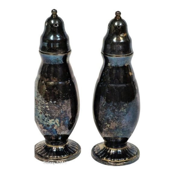 Oneida Other - Vintage Oneida Salt & Pepper Shakers Ornate Retro Silver Plated Kitchen decor